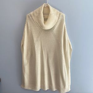 Cato Fashions Cream Knit Poncho